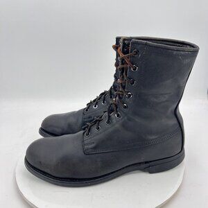 Craddock-Terry Men Size 8 Black Goodyear Soles Steel Toe Military Work Boot